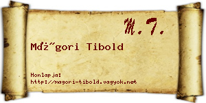 Mágori Tibold névjegykártya